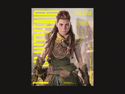 Aloy aloy cover design game gaming horizon horizonforbiddenwest layout magazine playstation