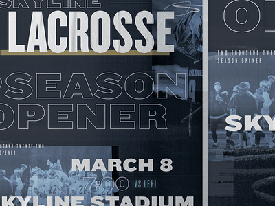 Season Opener design graphic design lacrosse poster design