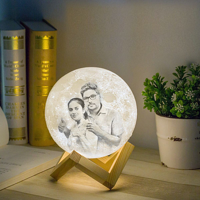 Personalised 3D Moon Lamp 3d moon lamp design designer gifts gifts idea gifts item graphic design illustration lamp moon lamp personalised personalised 3d moon lamp photo presto