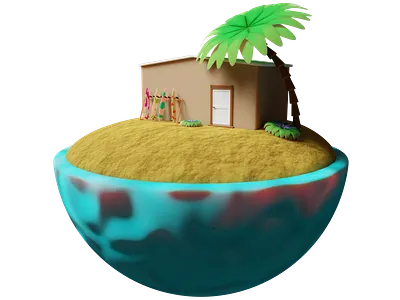 Ekasi Island 3D Asset 3d 3d asset 3d model 3d modeling 3d rendering bitcoin blender design ekasi island
