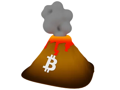 Bitcoin Volcano 3D Asset 3d 3d asset 3d model 3d modeling 3d rendering bitcoin blender design volcano