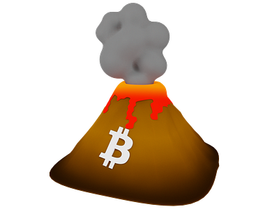 Bitcoin Volcano 3D Asset 3d 3d asset 3d model 3d modeling 3d rendering bitcoin blender design volcano