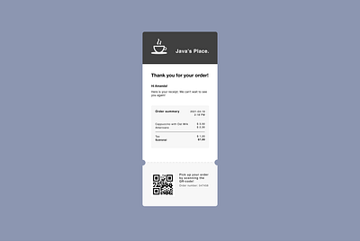 Daily UI #17 - Email Receipt daily ui dailyui mobile ui receipt ui