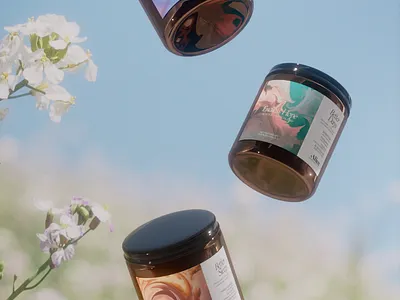 Candle Self-care Brand Product 3D Rendering 3d blender branding design render
