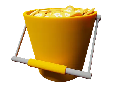 Bitcoin Bucket 3D Asset 3d 3d asset 3d model 3d modeling 3d rendering bitcoin blender bucket design