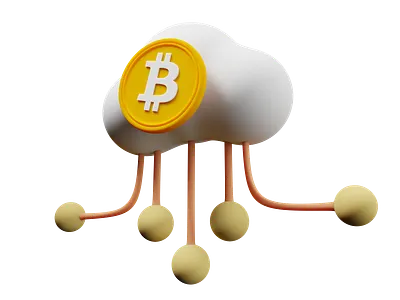 Bitcoin Cloud 3D Asset 3d 3d asset 3d model 3d modeling 3d rendering bitcoin blender cloud design