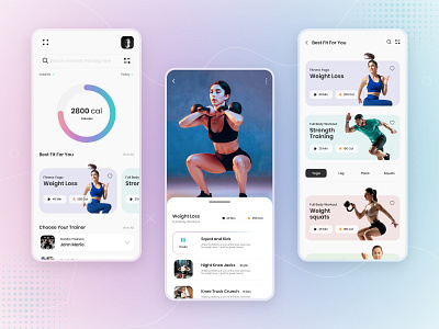 Fitness App UI Design calories exercise exercises fit fitness fitness app fitness app design fitness mobile app fitness workout gym gym app gym app design mobile mobile app mobile app design mobile app development mobile app ui mobile design training workout