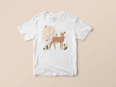 Summer Print T-shirt design illustration minimal simplified summer t shirt vector