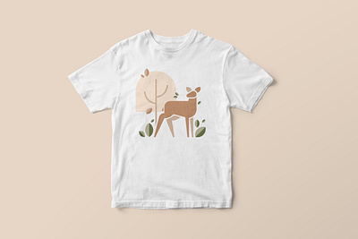 Summer Print T-shirt design illustration minimal simplified summer t shirt vector