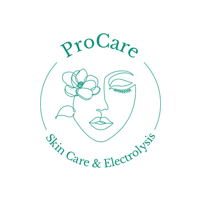 Logo - ProCare Skin Care & Electrolysis aesthetic beauty branding care design flower graphic design illustration logo pro relax skill skin spa typography vector woman