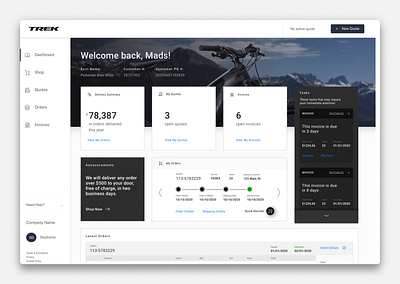 CPQ Dashboard - Trek bikes cpq dashboard trek web app