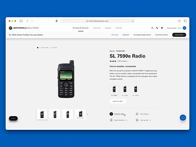 PDP for Motorola Solutions e commerce ecommerce pdp ui ux