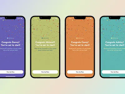 Success Screen - Flash Messages account alert alert message app celebration check checkbox colorful confetti confirm done flash message gradient lottie onboarding ready set up success successful ui