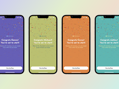 Success Screen - Flash Messages account alert alert message app celebration check checkbox colorful confetti confirm done flash message gradient lottie onboarding ready set up success successful ui