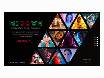 Modern photography website design adobe creative design designer glow modern typography ui uiux unique ux webdesign website