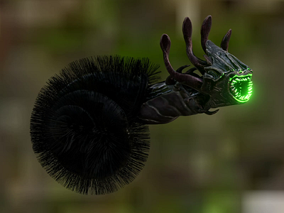 Alien Creature 3d 3d artist 3d design 3d illustration 3d modelling aesthetic alien animation character design creature dark horror leech motion graphics organic predator realism render scarry