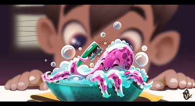 Bubble Bath soup animation character characterdesign design illustration print visualdevelopment