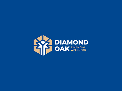 Diamond Oak - Financial Wellness branding character design diamond dualmeaning finance financial icon illustration investment logo logomark negativespace oak oaktree symbol vector wellness