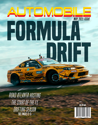 Formula Drift Magazine Cover drifting graphic design photoshop typography