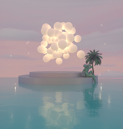 Oceanus 3d art 3d artist 3d artists brand identity branding cgi cinema 4d daily render dreamscape geometric logo logo design maxon octane render women in design