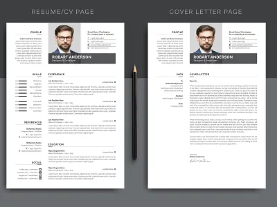 Simple & Clean Job Resume/CV Template clean resume creative resume job seekers