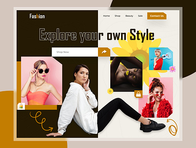 Fashion Landing Page about us clean design fashion fashion landing page fashion website fashionweb hero section homepage landingpage ui ui ux web header website