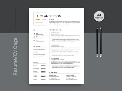 Clean & Elegant Job Resume/CV Template clean resume creative resume job seekers