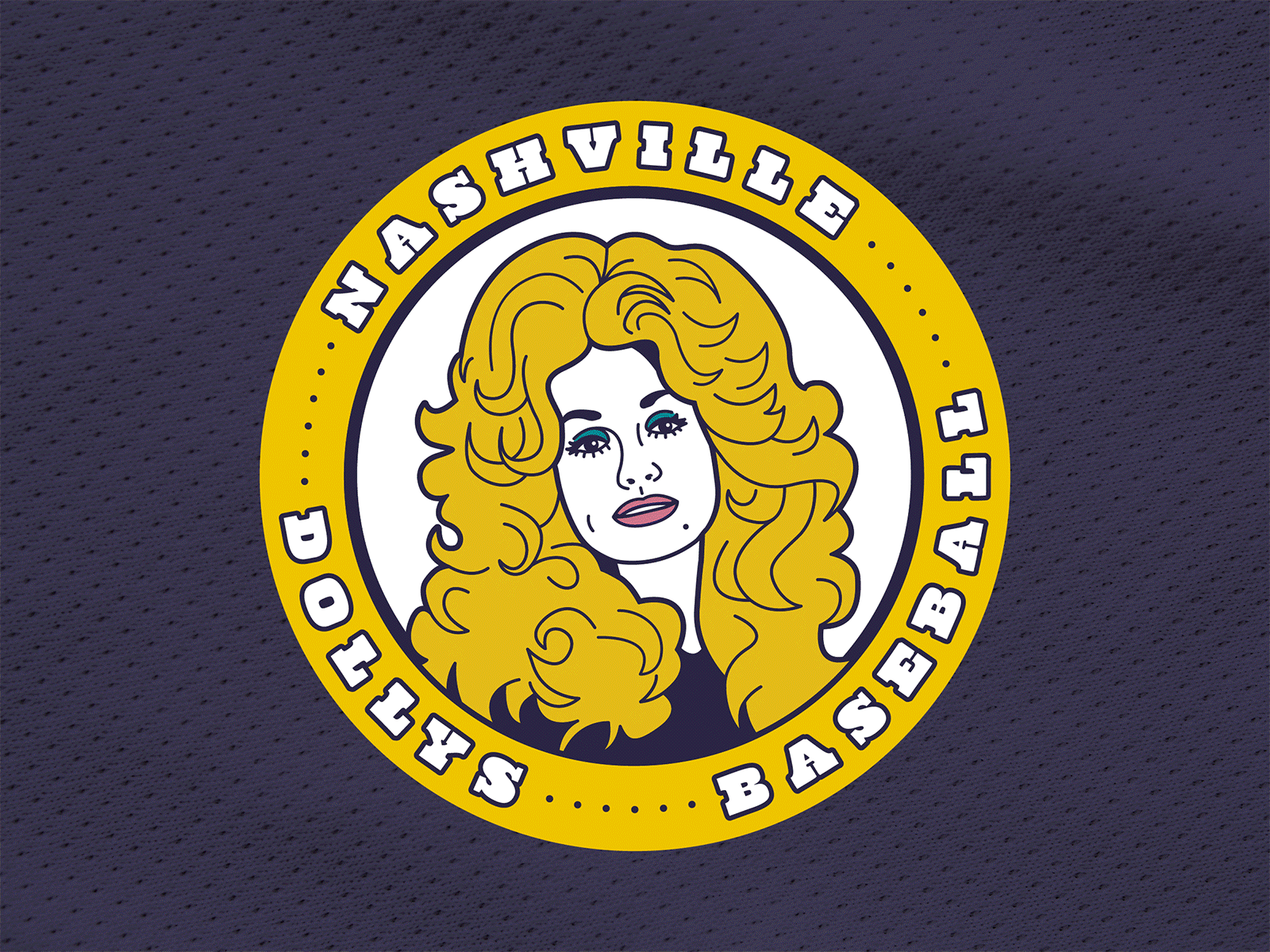 Nashville Dollys Baseball Logo baseball baseball logo country music dolly parton logo logo design merch patch sports sports team team logo