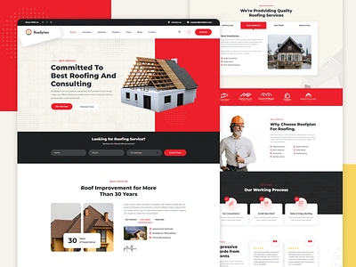 Roofplan - Roofing Services WordPress Theme + RTL construction design exterior illustration maintenance modern multipurpose painting portfolio remodeling renovation repair service roof repair roofers roofing roofing company roofing service siding ui