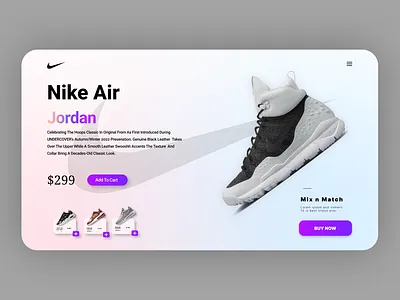 Nike Air Max Web UI app figma landing page mobile nike shoe ui uiux ux web design website