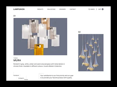 Product Web Header bitmate studio clean design e commerce ecommerce ecommerce shop interface lamp lamp product lamps landing page light lighting minimal online shop product shop ui ux web