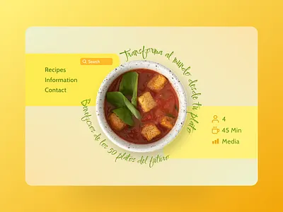 Recipe design designer landingpage ui ui design ux uxdesign webdesign website