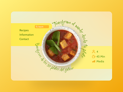 Recipe design designer landingpage ui ui design ux uxdesign webdesign website