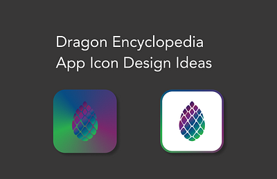 005 - Dragon Encyclopedia app icon idea. dailyui design ui