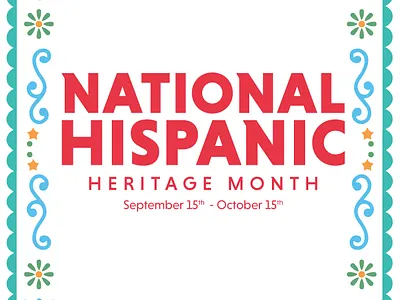 National Hispanic Heritage Month design graphic design typography