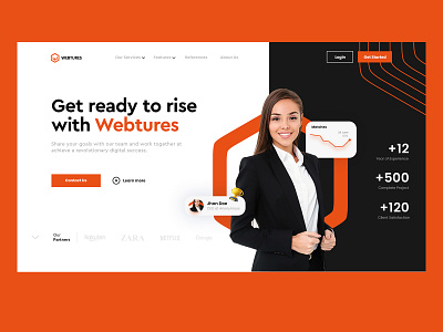 Webtures Home Page Design 2 agency design landing seo ui website webtures