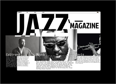 Jazz magazine website design ui uiux uiweb uiwebsite ux uxweb uxwebsite web webdesign website