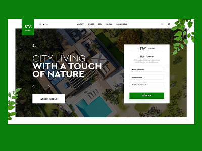 ISTA Garden Home Page Design build construction garden istanbul landing ui villa website