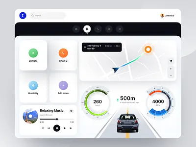 Car Monitoring Dashboard (V1) car dashboard dashboard design electric car electric vehicle landing page smart device smart vehicle ui ui design uiux uix ux vehicle web web application webapp