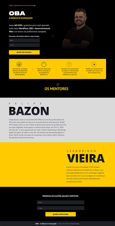 Página de Captura branding design graphic design ui ux