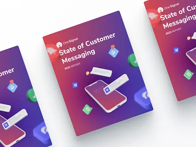 State of Customer Messaging in 2022 Cover 2022 3d cover illustration messaging notification report sms