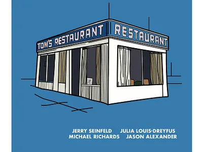 Tom's Restaurant adobe illustrator illustration seinfeld toms diner