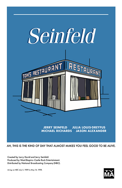 Tom's Restaurant adobe illustrator illustration seinfeld toms diner