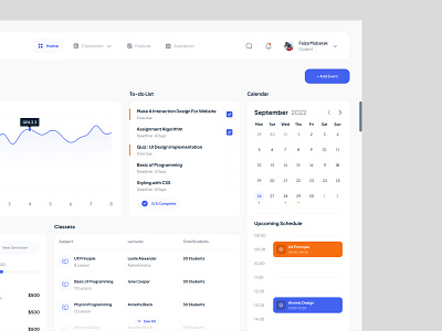 Educational - Learning Management Dashboard courses dasboard design dashboard design e learning education app learning management online learning saas ui university ux web dashboard web design webapp