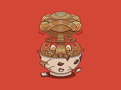 Nuke Ramen! adobe art branding design digital drawing drawing dribbble flat flat design graphic design illustration illustrator logo t shirt design ui vector