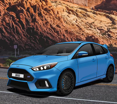 Ford Focus RS Illustration car design ford focus graphic design illustration illustrator