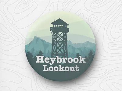 Fire lookout sticker design badge graphic design hike illustration outdoors sticker