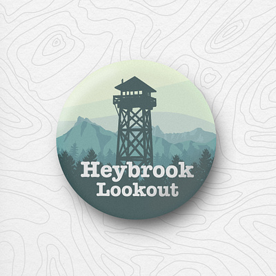 Fire lookout sticker design badge graphic design hike illustration outdoors sticker