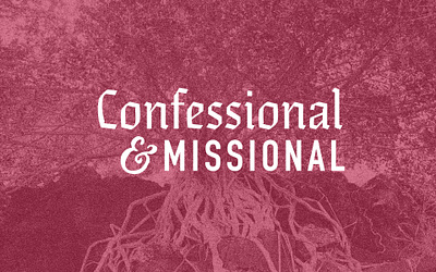 Confessional & Missional branding church design faith logo missions retro sermon series traditional typography