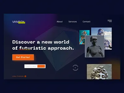 Vanbox NFT Website crypto design figma futuristic nft ui